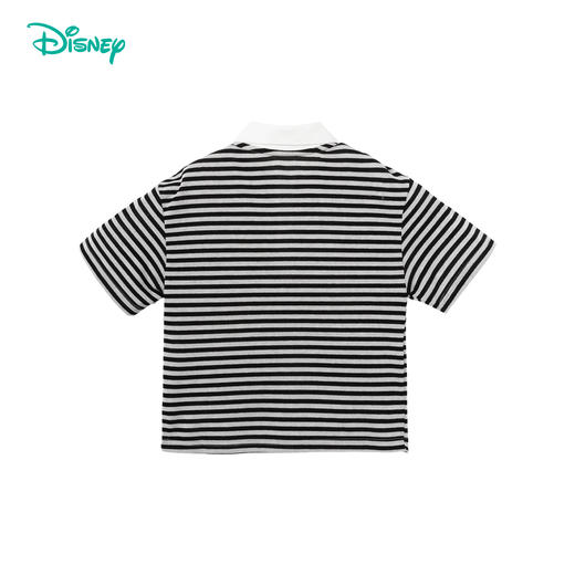 迪士尼【米奇条纹POLO衫】夏季T恤男童经典条纹百搭冰爽短袖上衣HSND24011 商品图5