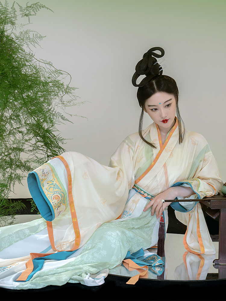 【重回汉唐九歌赋】正品原创直领大襟襦宽袖襦十二破裙晋制汉服女夏款