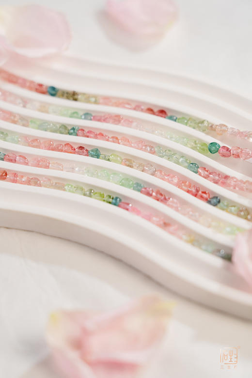 彩色糖果碧玺小原石手链+马卡龙碧玺原石项链 商品图5