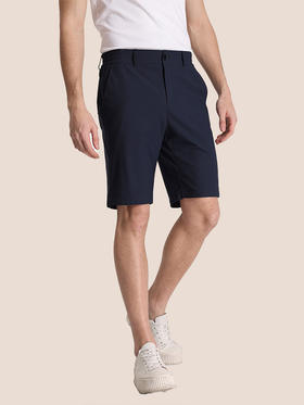 callisto藏青锦纶混纺休闲短裤 STSPW303C