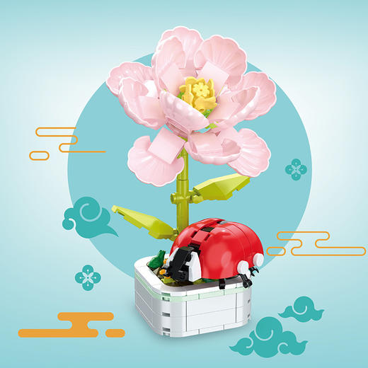 【2件5折】积木花束兼容乐高积木盆栽益智拼装昆虫蝴蝶造景摆件装饰礼品103F_HLY 商品图10