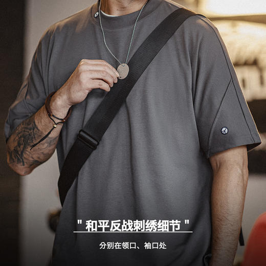 工装优选 美式休闲7A抗菌速干短袖T恤运动透气廓形反战打底衫男夏 商品图4