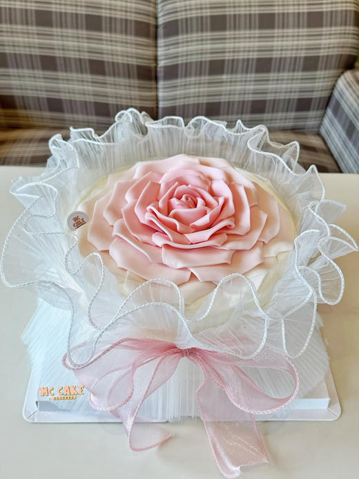 妈妈\女士生日粉色翻糖花束蛋糕 商品图1