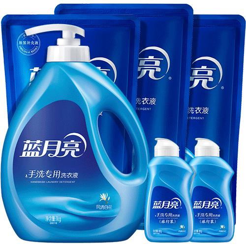 蓝月亮 洗衣组合：白兰手洗1kg+白兰手洗袋1kg×3+白兰手洗80g×2 商品图4