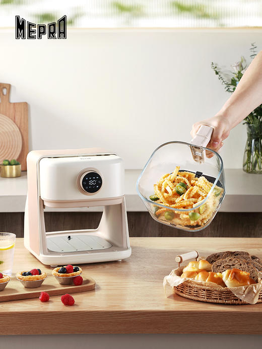 MEPRA可视空气炸锅家用新款无油智能玻璃烤箱多功能远红外电炸锅m-kz380 商品图3