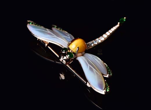 【灵飞】欧珀猫眼蜻蜓胸针-CB12312128 商品图3