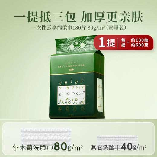 韩国尔木萄悬挂抽取式加大加厚洗脸巾 商品图1