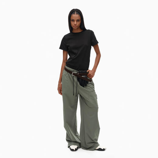 NUTH多口袋松紧腰运动裤宽松直筒百搭休闲裤女 商品图3