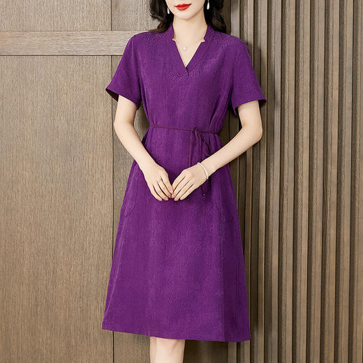 双面双穿冠乐绉真丝香云纱连衣裙LS- 2538 商品图2