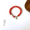女款红砂平安是福银饰手链直径10毫米 饰品美物 商品缩略图0