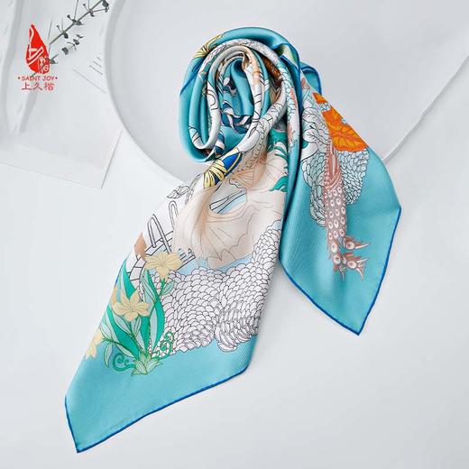 SAINTJOY/上久楷真丝方巾 双面印花真丝方巾  丛林故事 FJS24021 商品图6