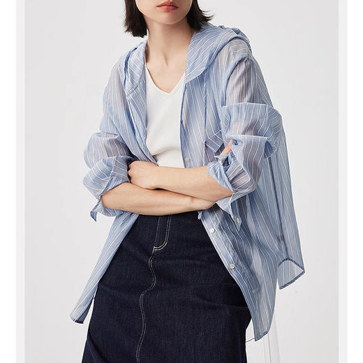 裁缝学苑AQ294防晒衬衫纸样女装春季新款落肩连帽上衣衬衣服装打板 商品图4