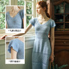 OLrain欧芮儿V领短袖连衣裙女夏季2024年新款镂空度假风针织长裙 商品缩略图3