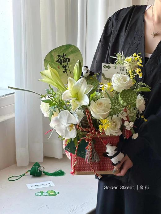 红色竹编花篮 商品图7