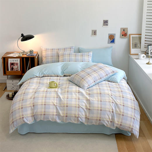 【惠慈家居】 全棉无印风四件套（被套200*230cm /床单230*245cm/枕套48*74cm*2） 商品图1