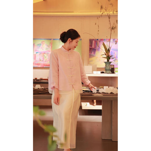 【抖音专属】立领小衫（24710503退红） 商品图10