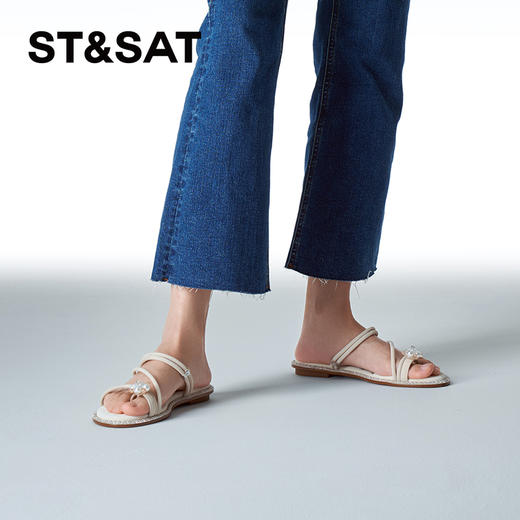 星期六优雅珍珠夹趾凉拖SSC2115281 商品图5