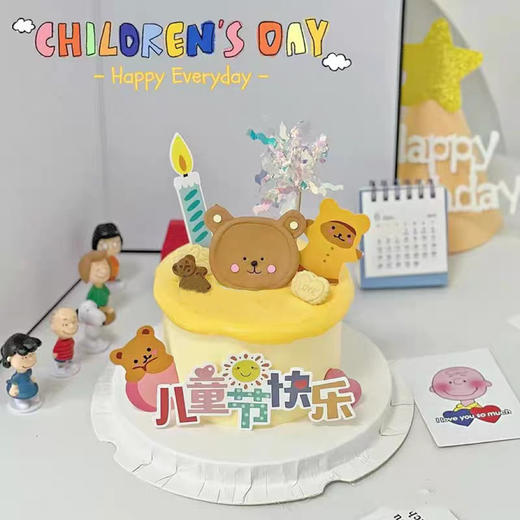 4英寸儿童节小熊蛋糕（百分百进口动物奶油） 商品图0