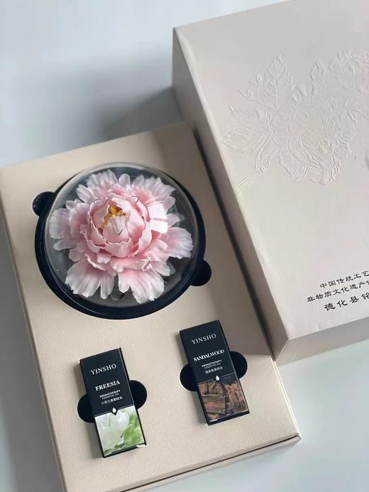 新版非遗手捏牡丹瓷花扩香器香薰礼盒 商品图1