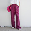 绽放348朵【入蓝系列】2024新款干洗亚麻百搭微喇宽松显瘦休闲裤 商品缩略图1