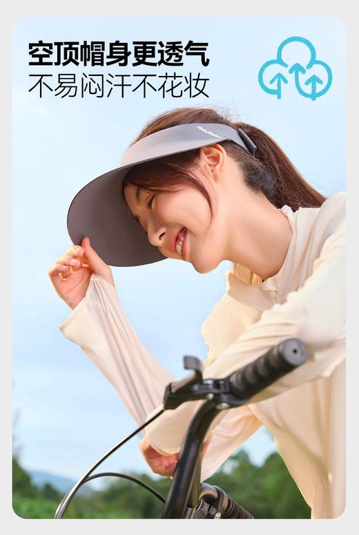 heybetter 防晒帽女士夏季大帽檐太阳帽 可折叠 骑车空顶 成人遮阳帽子、贝壳帽  /  修饰脸型夏季轻软可折叠收纳 商品图4