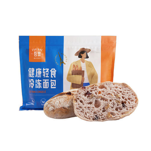 吾双 8口味恰巴塔面包（番茄罗勒/黑松露菌菇/蕉心巧克力/全麦/核桃蔓越莓/奇亚籽芒果/开心果红豆/提子橙丁）单包4个装 商品图7