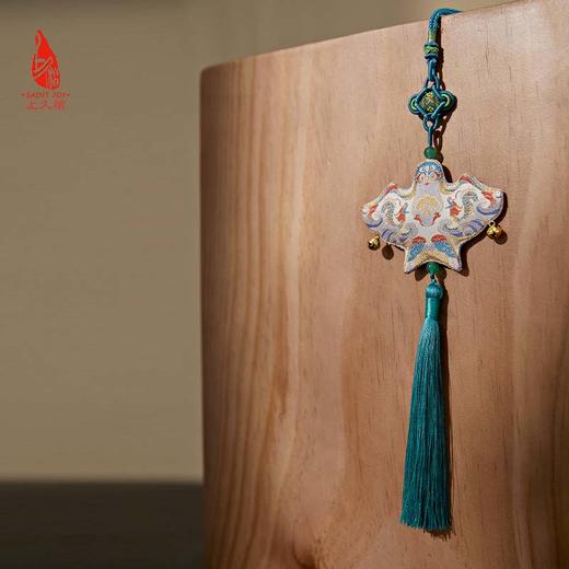 SAINTJOY/上久楷礼盒 春江吟  真丝方巾FJS23078-1   宋锦挂件 SPS23A07 商品图7