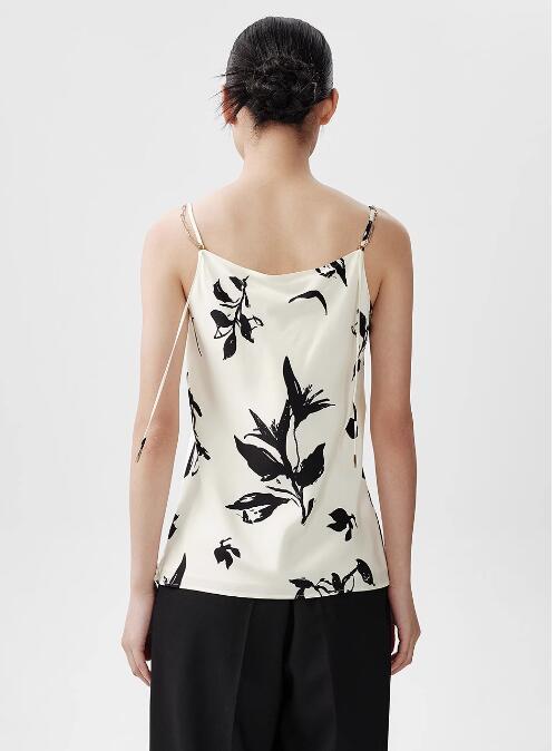 朗姿中国风印花内搭上衣V领桑蚕丝吊 LCEK05WTO152W31 商品图6