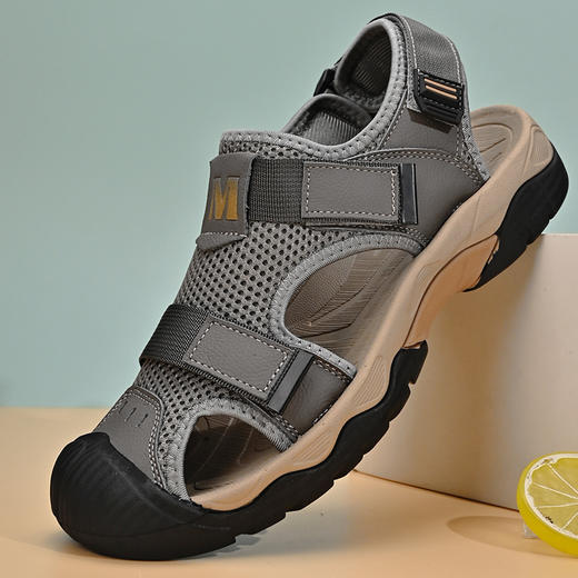 夏季【透气网面中老年健步鞋】防滑软底轻便 老人户外沙滩鞋男 父亲节礼物 商品图0