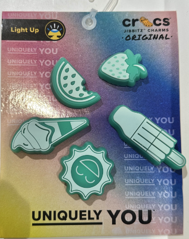 crocs 卡骆驰 智必星 饰品LED半透明五件套10013263
