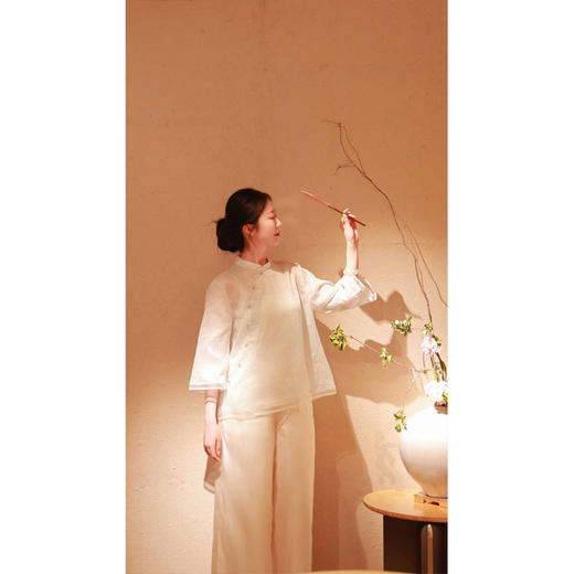 【抖音专属】水云间-斜襟小衫（24708624浅云） 商品图5