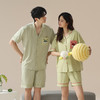 【轩尼小熊联名】自然醒贴贴熊睡衣女夏季纯棉可爱短袖短裤男士套装情侣家居服外穿卡通JLM 商品缩略图5