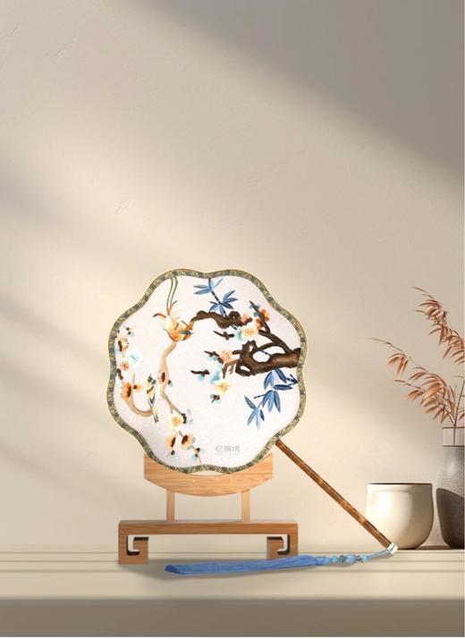 蜀绣双面宫扇-喜上眉梢 商品图0