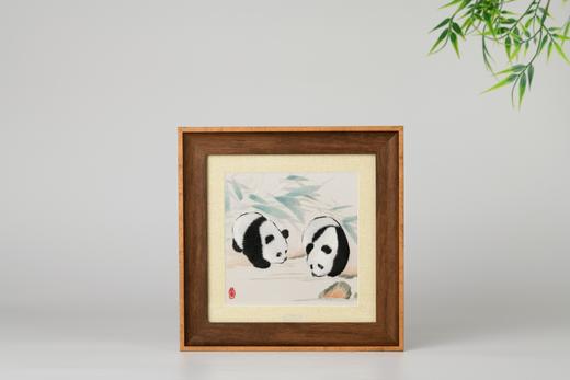 蜀绣单面绣-熊猫戏水 商品图3