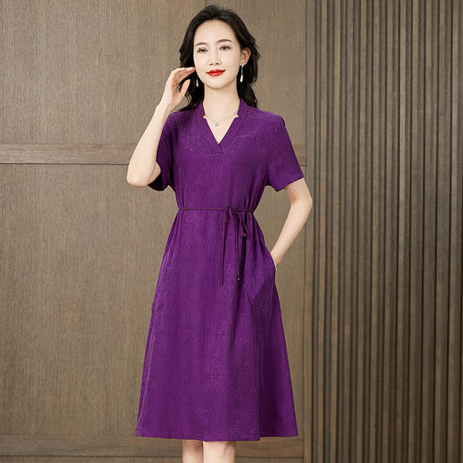 双面双穿冠乐绉真丝香云纱连衣裙LS- 2538 商品图0