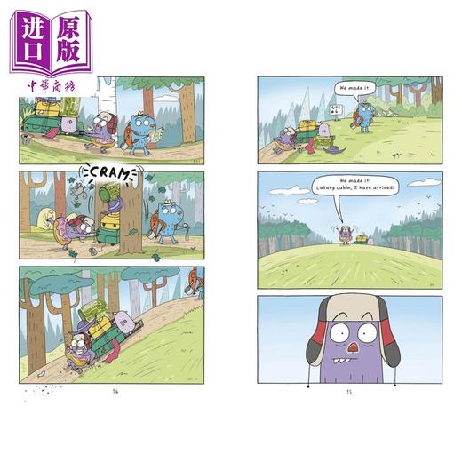 【中商原版】英文原版桥梁漫画 考拉袋熊冒险记2册 Wombats 1-2 Go To Wizards Wharf Go Camping 儿童图画图像小说故事书 商品图3