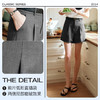 OLrain欧芮儿深灰色休闲裤女夏季2024年新款小个子高腰通勤短裤 商品缩略图3