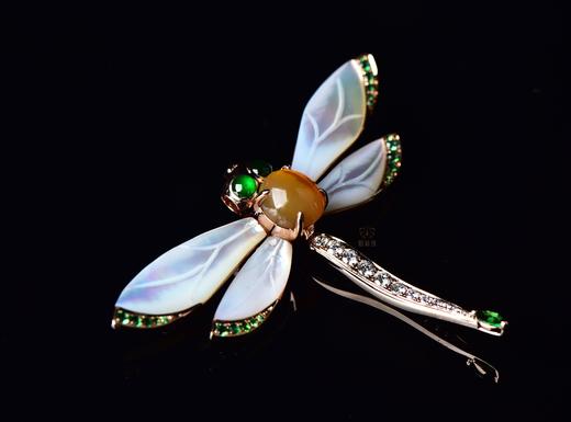 【灵飞】欧珀猫眼蜻蜓胸针-CB12312128 商品图2
