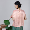 2024年春夏新款新中式国风立领提花短袖上衣XFV246201-T 商品缩略图3