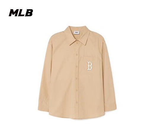 MLB男女情侣老花衬衫大LOGO休闲潮23春季新款3AWSM0131 商品图0