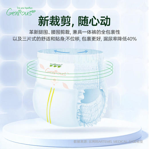 【一般贸易】比利时 Nateen那特恩Genious系列纸尿裤拉拉裤S/M/L/XL/XXL码薄男女通用学步裤尿不湿 商品图1
