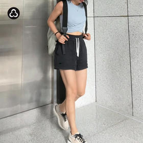TITIKA ACTIVE休闲短裤垂感宽松透气运动裤 弹力腰头黑色三分裤 curve me11143