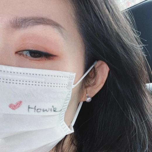 甄珠贝 戴妃款耳钉 ji光淡水7-8mm chao好品质 无暇或极细微 正圆极强光 类似澳白丝绒光感 18k白金镶嵌 商品图10