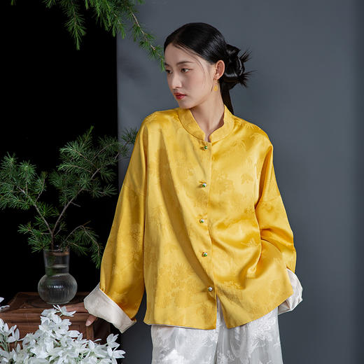  2024新款新中式国风双面穿立领WL240031 外套 商品图1