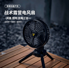 错山户外露营装备野餐照明灯三用充电多功能电风扇F-01