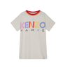 高田贤三（KENZO） 女童米色棉质KENZC印花圆领短袖连衣裙 K12307 C17 商品缩略图0