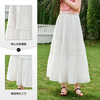 OLrain欧芮儿白色半身裙女夏季2024年新款度假风气质仙女蛋糕裙 商品缩略图3