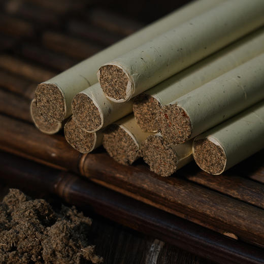 红花石臼蕲艾条 【10支/盒】 古法石臼冷加工，全程不经过机器粉碎 从而最大限度得保留艾灸药效 商品图7