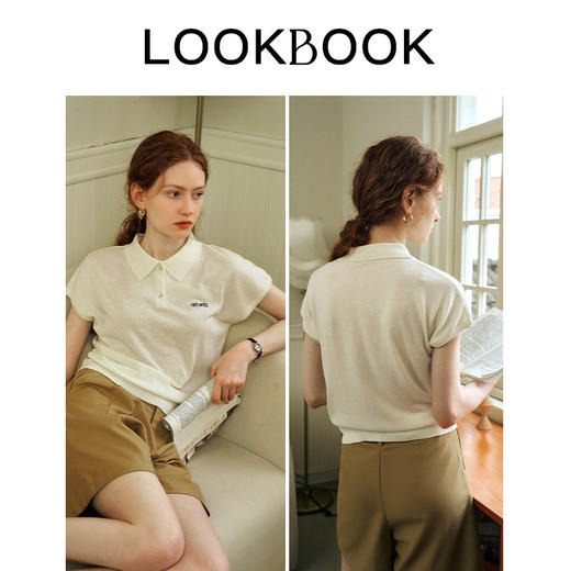 OLrain欧芮儿polo领针织衫女夏季2024新款简约百搭气质学院风小衫 商品图4