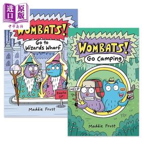 【中商原版】英文原版桥梁漫画 考拉袋熊冒险记2册 Wombats 1-2 Go To Wizards Wharf Go Camping 儿童图画图像小说故事书